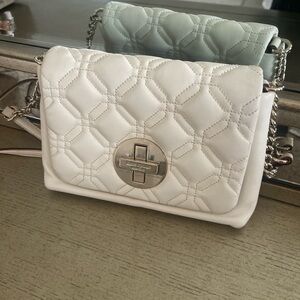 Kate Spade White Quilted Crossbody Bag
